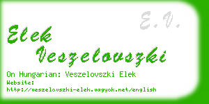elek veszelovszki business card